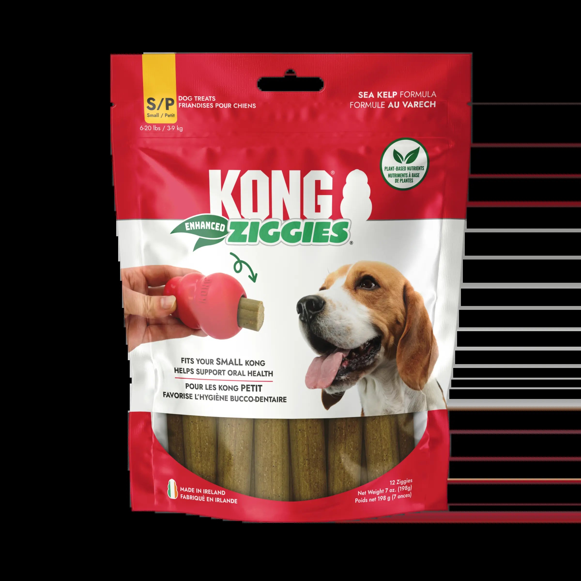 KONG Enhanced Ziggies Plant Based Dog Chew Treat, 12 Count, Small/Medium Dogs
